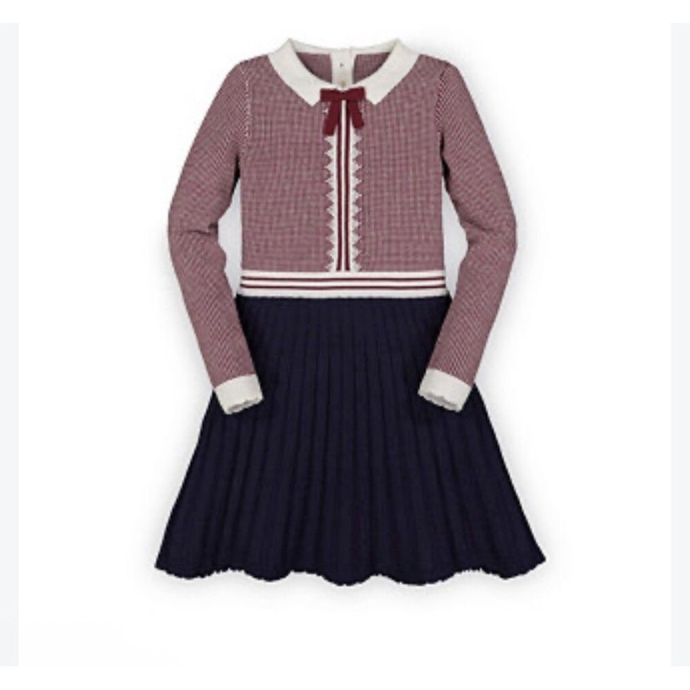 Hope And Henry Organic French Blocked Sweater Dress Girls Size 7